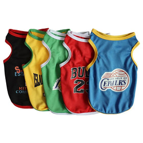 New Arrival Summer Pet Quick-drying Clothes Mesh Breathable Basketball FansT-Shirt Clothes for Pet Dogs Cats