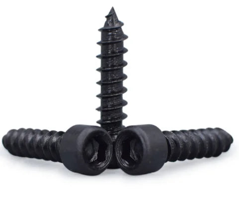 M2 M3 M3.5 M4 M5 M6 Grade 8.8 Black Hexagon Socket Cup Head Self Tapping Set Screw Wood Screw