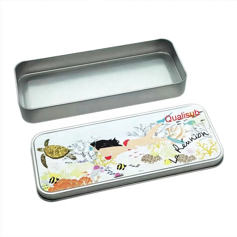 Qualisub Personalized Metal Pen Boxes Sublimation Pencil Box Blanks Office  for Heat Press