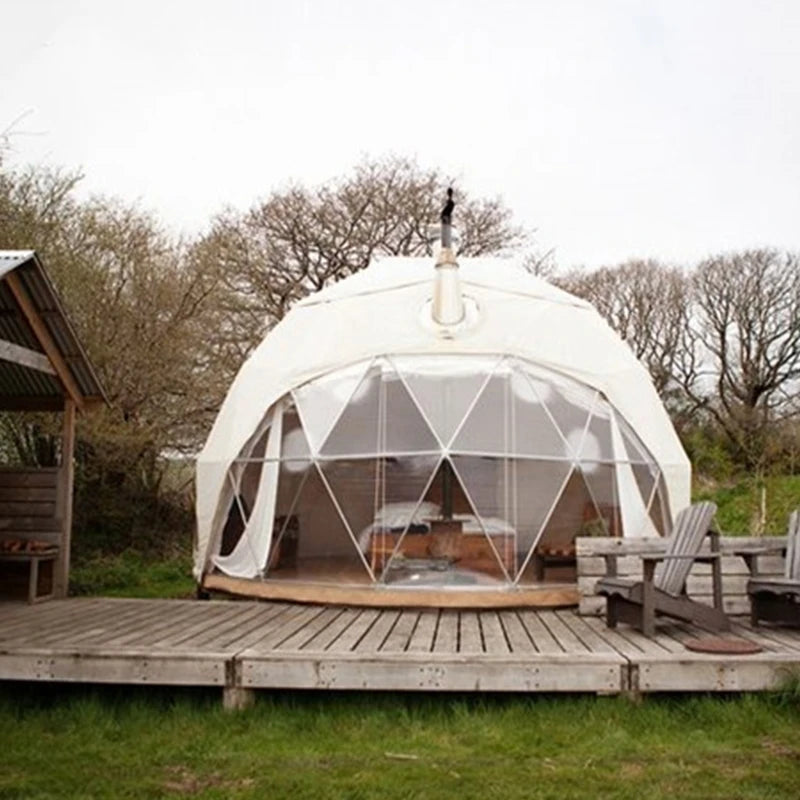 Outdoor Glamping 6m Luxury Hotel Dome Tent Geodesic for Sale