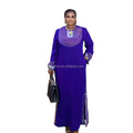Best Price Free Ladies African Dress Luxury Rhinestones Ghana Dress Styles African Mom Long Kimono Robe