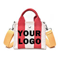 Spring and Summer Women's Bag New Dual-purpose Canvas Square Shoulder Bags Contrast Color Crossbody Handbag Soft Face Tote Bag