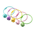 DIY 5CM Color Coated Stainless Steel Wire Keychain With Bell Cable Loop Screw Lock Rope Key Holder Keyring Rings Outdoor Tools