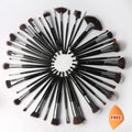 DIAS Pinceaux Maquillage Manufacture Synthetic Pro Premium Vegan Wholesale New 40 Pcs Black Natural Hair Makeup Brush Set