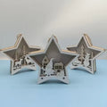 New Year's Five-Pointed Star LED Light Ornaments Colorful Christmas Tree Atmosphere Decorations Small Christmas Figurine Toys