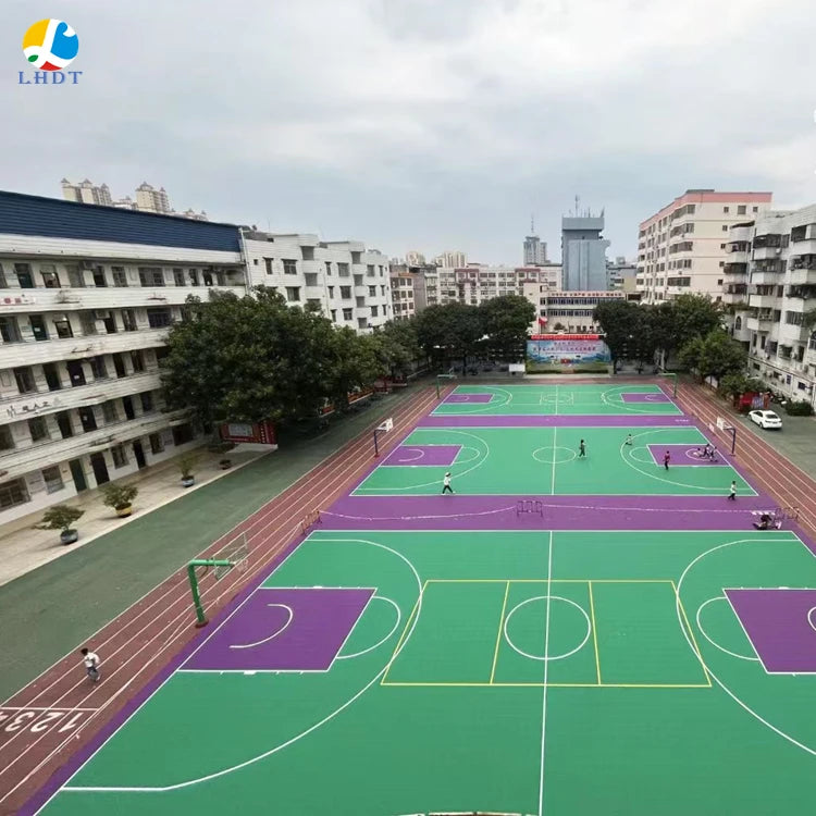 Modular Basketball Court Polypropylene Interlocking Outdoor Sports Flooring for Basketball Badminton Tennis Volleyball Court