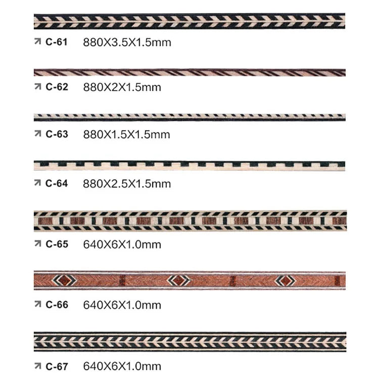 Colorful Wood Beading Purfling Strip Guitar Binding Acoustic Guitar Body Binding for Acoustic Classical Guitar Ukulele Mandolin