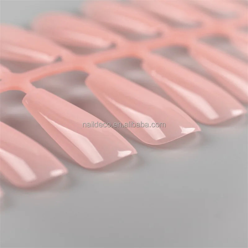 Medium Coffin  False Press on Nails High Quality Full Coverage Nail  Capsule Gel X Colored Nail Tips Daily Autumn Look