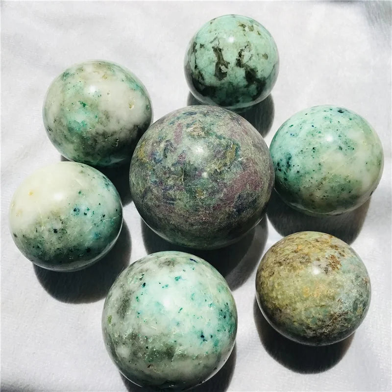 Natural Crystals Healing Quartz Stone Ball Chrysocolla Sphere Fynchenite Phoenix Stone Sphere