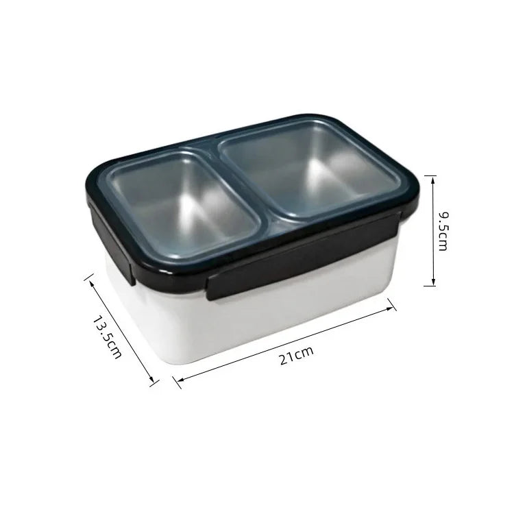Wholesale Custom Rectangular 1600ml Stainless Lunch Box Portable Microwave-sealed Fresh Food Storage for Busy Days