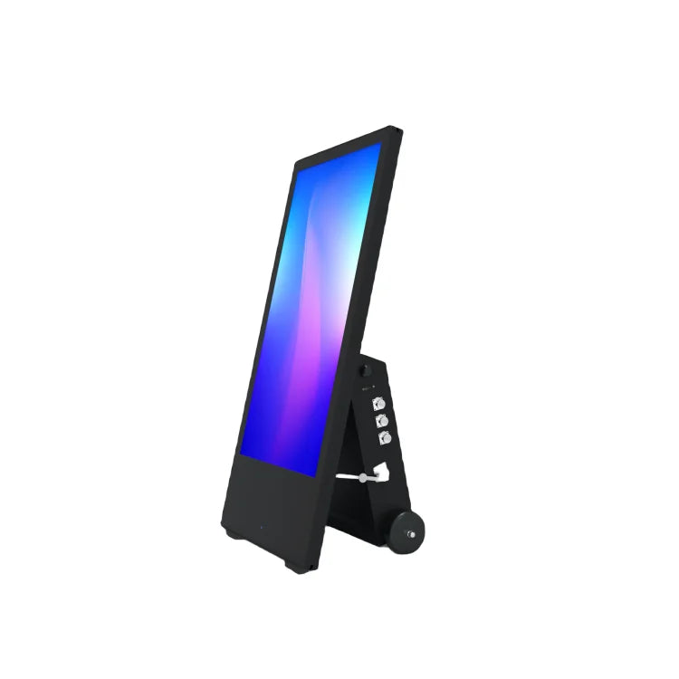 Outdoor Waterproof 43" High Brightness Portable LCD Poster Battery Powered Digital Signage Kiosk for Retail Store & Elevator