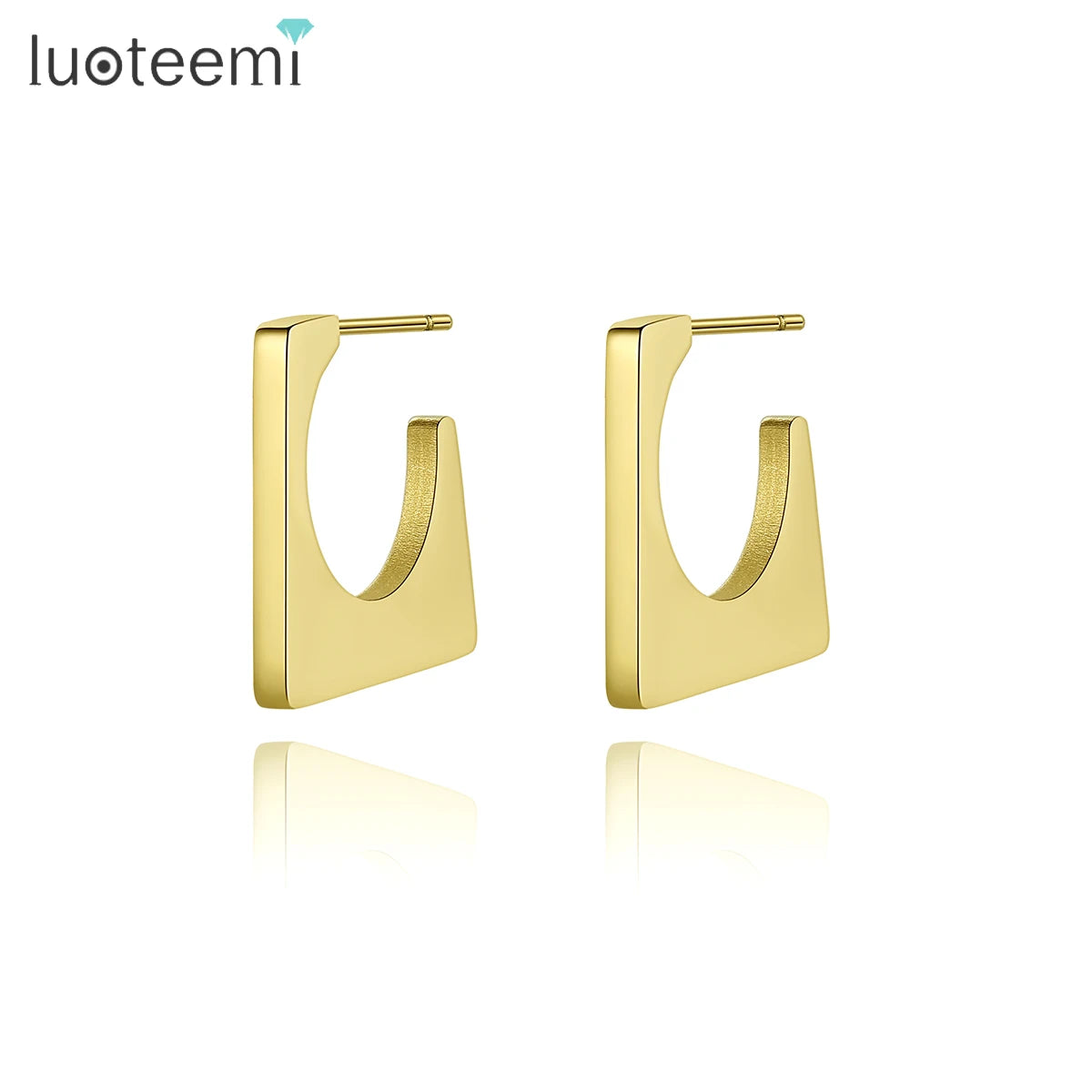 SP-LAM Women Custom Vintage Stainless Steel Jewelry Chunky Valentine Trendy Retro Kundan Huggie Hoop Earring
