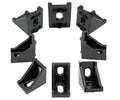 Black 20 Series Aluminum Profile Connector Set Corner Bracket for Slot 6mm 2020 Aluminum Rail Accessories