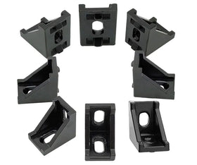 Black 20 Series Aluminum Profile Connector Set Corner Bracket for Slot 6mm 2020 Aluminum Rail Accessories
