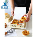 Custom Eco-friendly Take Away Egg Tart Packing Boxes Fast Food Biodegradable Food Grade Biscuit and Cake Paper Box