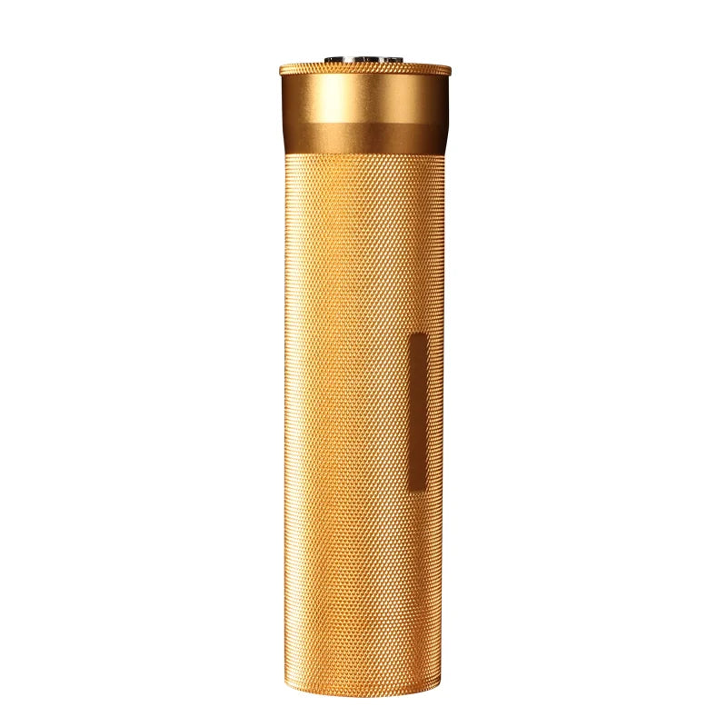 Erliao Luxury Portable Cigar Humidors High Quality Metal Moisturizing Tube with Hygrometer Quality Cigar Accessories
