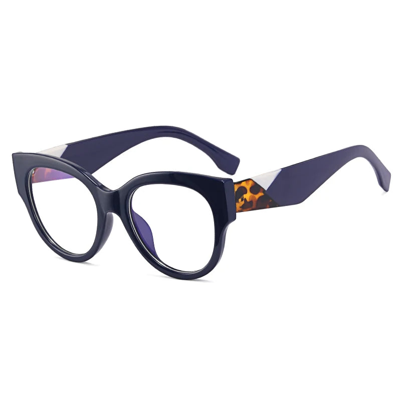 MS 92161 New Design Marcas Famosas Optical Printed Glasses Eyewear Big Lady PC Frame Spectacles with Custom Logo Ready to Ship MegaBDM
