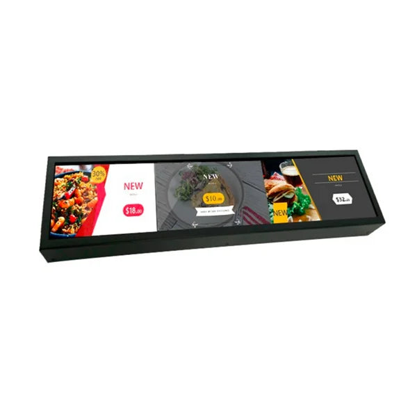 Indoor Advertising Player Stretched Bar LCD Monitor Screen Display for Shopping Mall Subway & Elevator-Digital Signage Displays