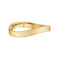 Wholesale 925 Sterling Silver Jewelry 18k Gold Plated Minimalist Curved Ring for Women