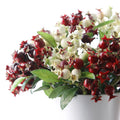 9.84inch Artificial Pomegranate Fruit Leaves Branches Decoration Fruit Berries Bouquet for Christmas Garden Home Decor