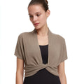 Women's Casual Cotton Blend Tank Top Short-Sleeve Open-Front Knit Winter Breathable Solid Vintage