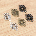 20pcs 20x13mm Antique Silver Plated /Bronze/Black Flower Style Connector Handmade Charms Pendant:DIY for Bracelet Necklace