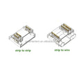 3pin Connectors for 8mm 10mm 12mm Cob Strip CCT Dual White Addressable RGB COB Light Clamping Transparent Clear 3P Led Connector