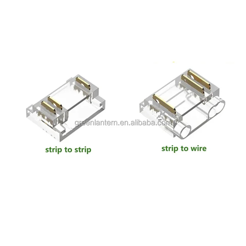 3pin Connectors for 8mm 10mm 12mm Cob Strip CCT Dual White Addressable RGB COB Light Clamping Transparent Clear 3P Led Connector