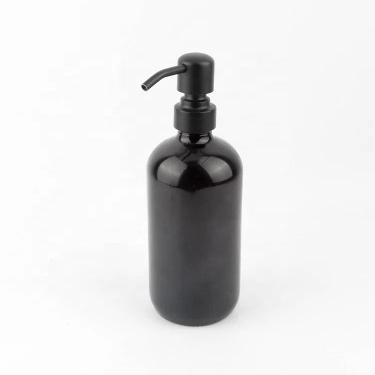 Factory Made Black Foam Packaging Shampoo Pump Kitchen Sink Soap Dispenser Black 500Ml Plastic Bottle With Gold Pump