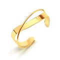 BS2045 Waterproof Non Tarnish 18K Gold Plated Stainless Steel Cross Cuff Bracelet Bangle for Women
