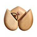 Heart Shaped Love Wooden Ring Gift Box Elegant Wood Wrapping for Special Occasions MegaBDM