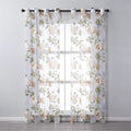 Hot Selling Online Peony Floral Printed Window Sheer Tulle Curtains for Living Room Rideau Voilage