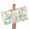 Custom Printed Logo Super Absorbent Quick Dry Microfiber Light Weight Sand Free Custom Print Beach Towel