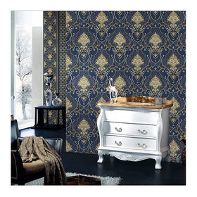 1.06 X 15.6M Italian Style Luxury Damask Design Vinyl Wallpaper Living Room Walls Decoration Waterproof PVC Wallpaper