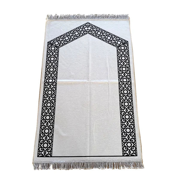 Ramadan Muslim Gift Set Thick Polyester Prayer Rug Woven and Machine-Made Cushioned and Portable for Travel