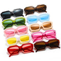 2024 Custom Fashion Sunglasses Men Unisex Sunglasses Jelly Color Female Shades Eyewear Man Sunglass Squared