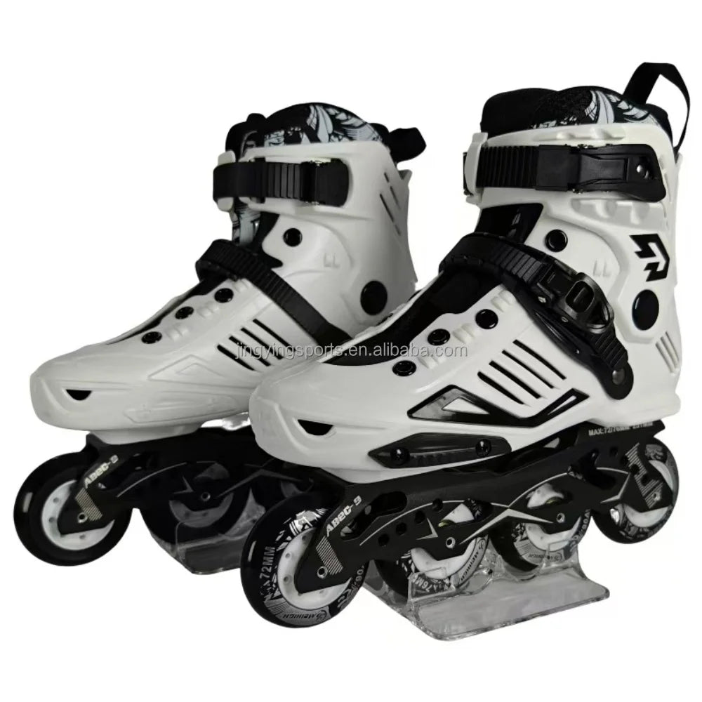 2025 Jingying Professional Inline Speed Roller Skates Roller Skating Shoes Slalom Freestyle Roller 4 Wheels Skates for Adult