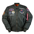 USAFA Patches Winter pilot Flight Baseball Thick Bomber Jacket Custom