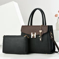 Top Quality Lock Brand Name Wholesalers High Fashion Pu Leather Quilted Luxury Handbag Tote Designer