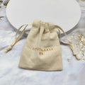 Folded and Locked Hem Cotton Strap Jewelry Drawstring Bag Hemp Bags Storage Pouch Gift Packaging