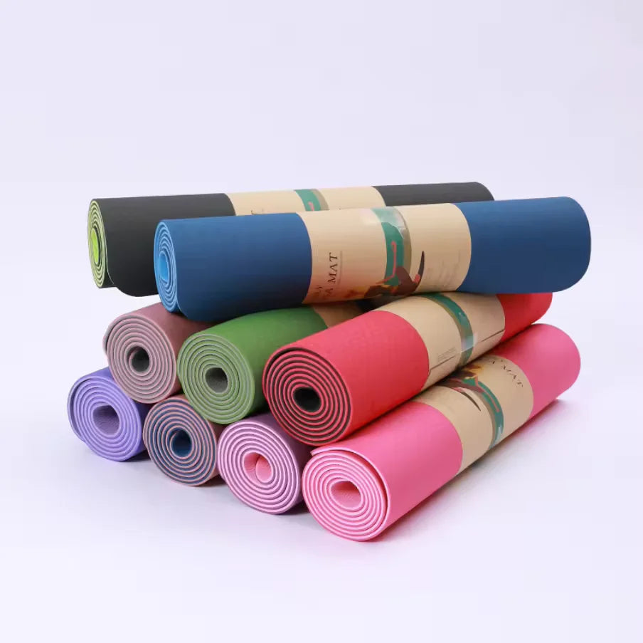 6MM Eco-friendly TPE Home Use Pilates Yoga Exercise Equipment Non-Slip Non-Slip Esterilla Yoga Mat for Fitness