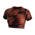 Custom Women's Summer Crop T-Shirt Stay-Put Elastic Bottom Flexible Breathable Moisture Wicking for Gym Training