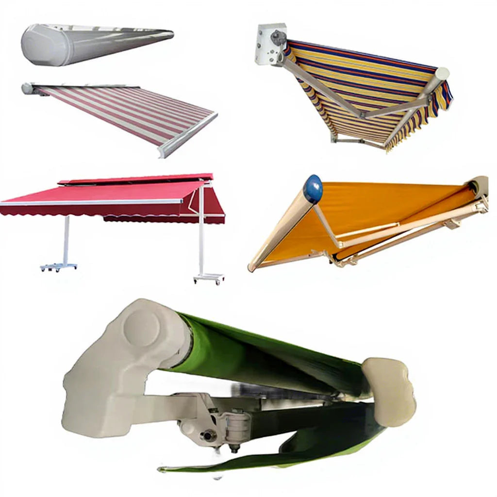 OEM Electric Full Cassette Retractable Awning Commercial Awning With LED Light Wind Resistant