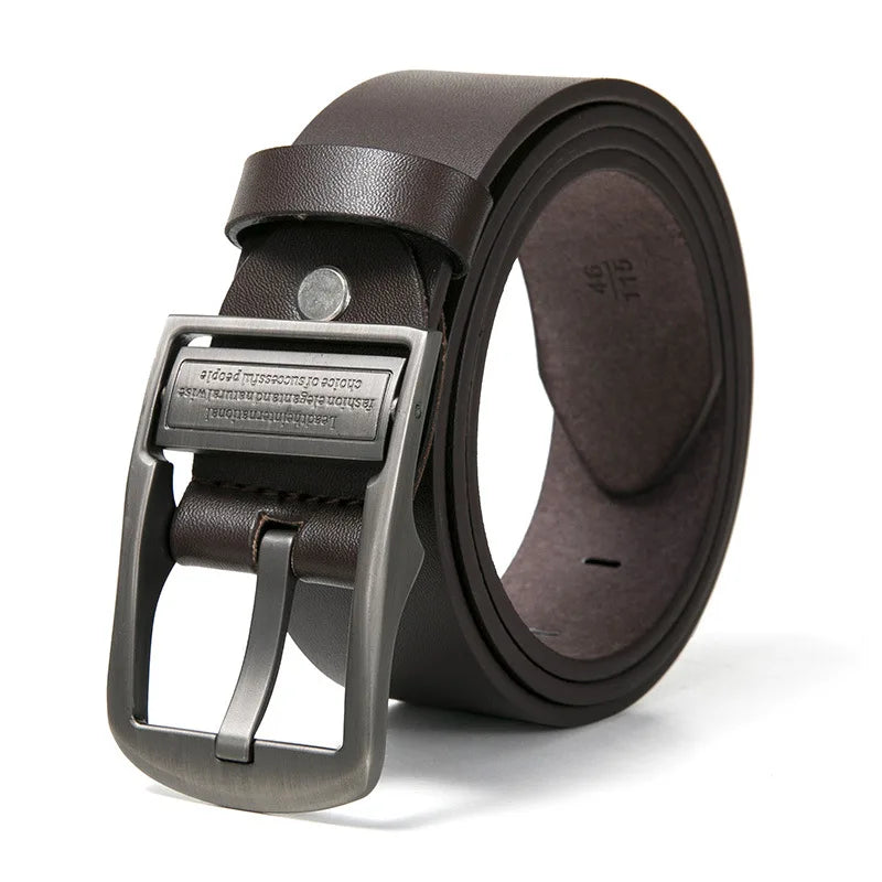 Wholesale 3.8cm Wide Casual Retro  PU Leather Belt Custom Business LOGO Pin Buckle Pants Belt