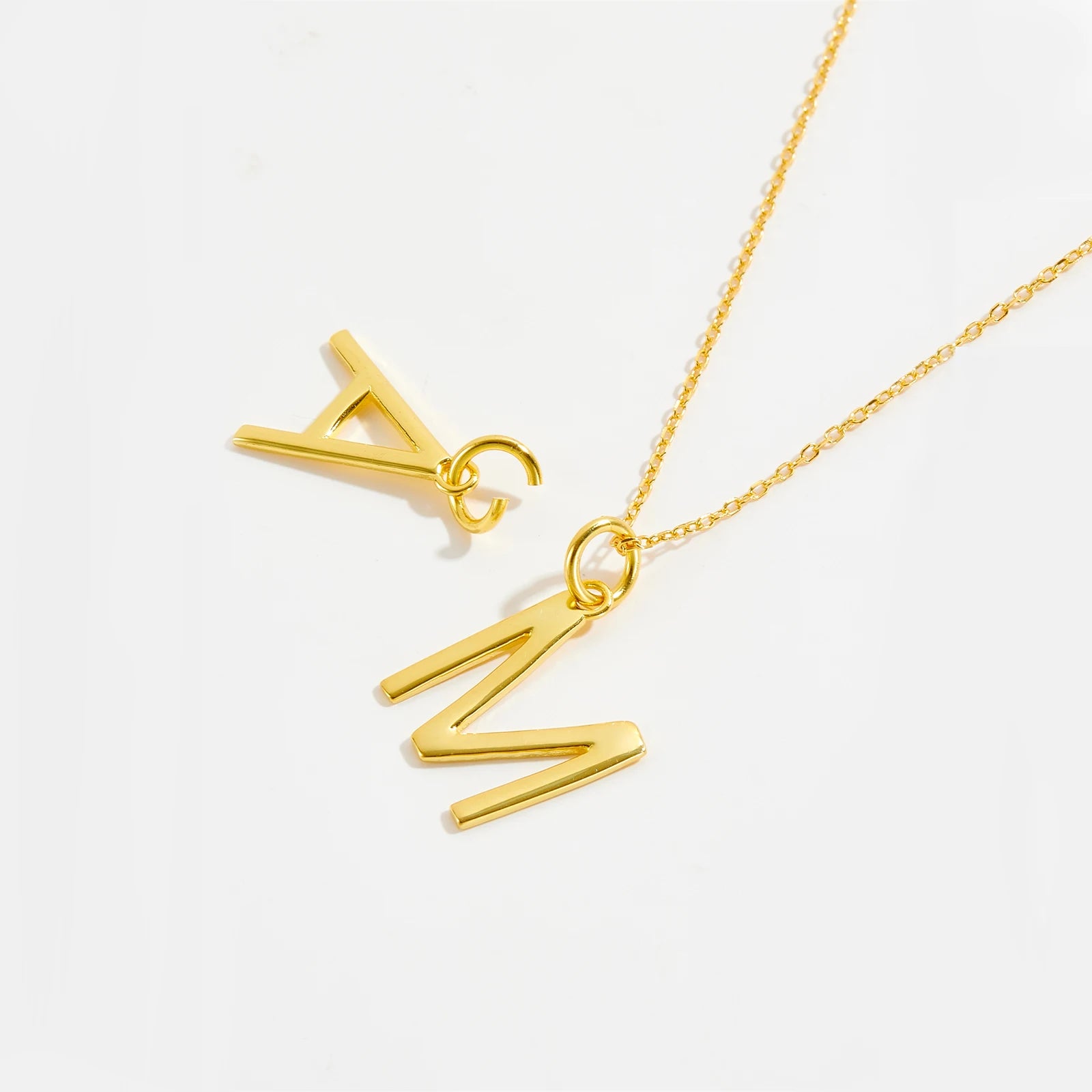 FUAMAY 925 Silver Small Letter B C D E F G H I J K L M N O P Q R S T U V W X Y Z Pendant Zircon Stone Jewelry Making Charms