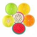 Fruit Shape Cup Coaster Silicone Slip Insulation Pad Cup Mat Hot Drink Holder Mug Stand Home Table Decorations Kitchen Accessory