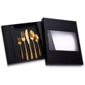 Cutlery Box Packaging Gift Stainless Steel Gold 30/ 20 Piece Flatware Set Silverware Metal Black Cutlery