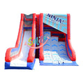 Party Rental Popular Outdoor Inflatable Warp Ninja Wall Slide Warrior Challenge Interactive Air Game Portable PVC Material Max