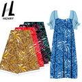 New Design Line Flowers on Solid Color Background for Lady Dress 100% Polyester Fabric Wholesale