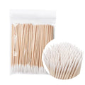 100pcs/Bag Permanent Makeup Wooden Cotton Swab Eyelash Micro Brush Applicator